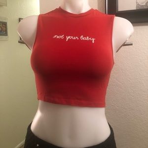 H&M Divided Red Crop Top